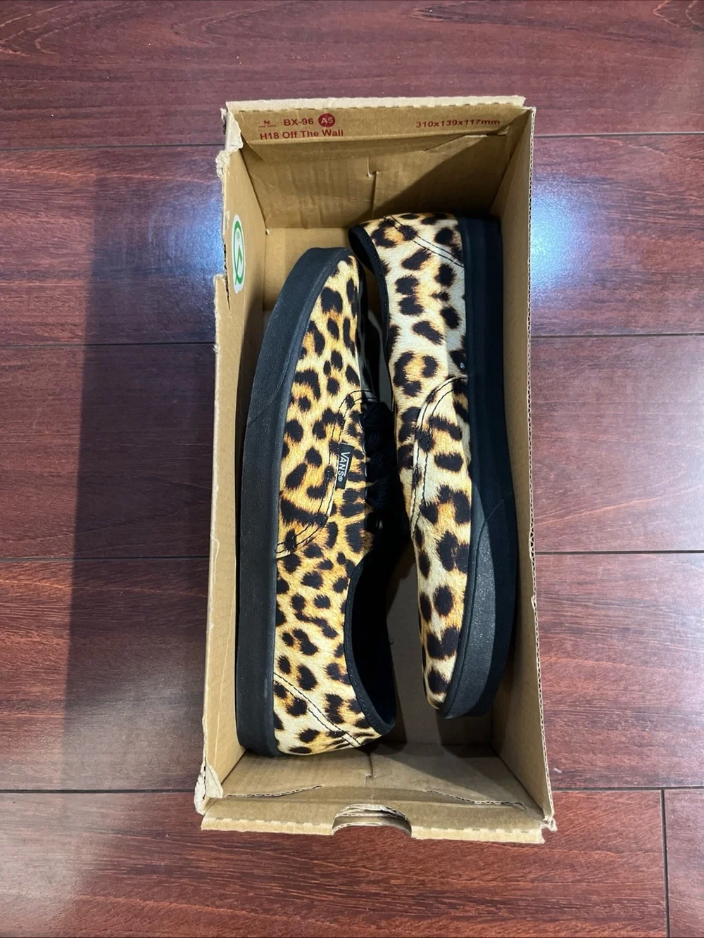 Womens 8 Vans Authentic Low Pro Leopard Print Low Top Shoe Sneaker New HALF BOX